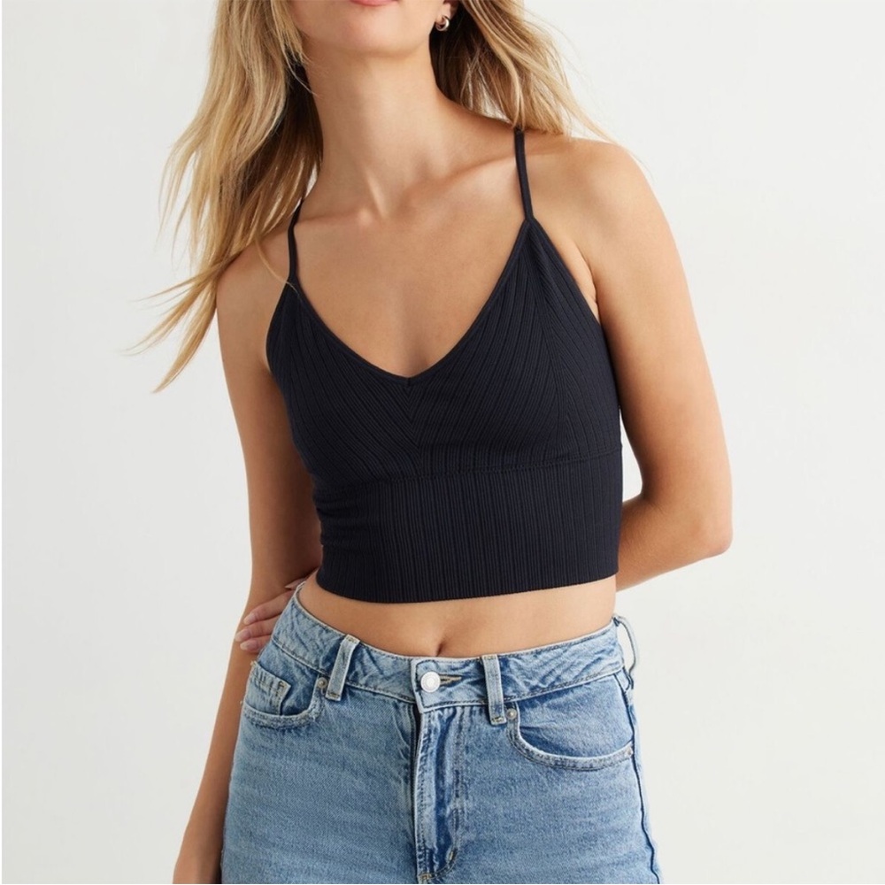 UO TRULY MADLY DEEPLY Crossback Tank Cami Crop Top Size XS